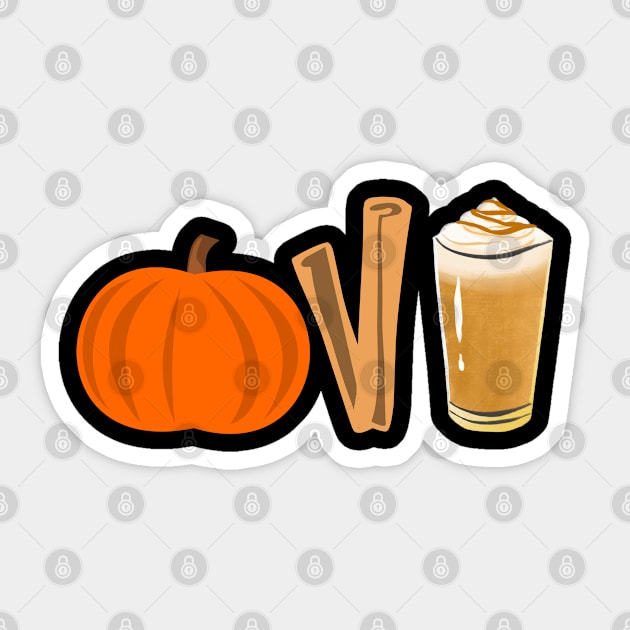 Halloween Pumpkin Spice Latte Sticker by Famished Feline